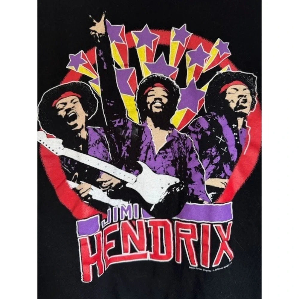 Jimi Hendrix Authentic Goodie Two Sleeves Graphic T Shirt Black Size‎ - Small